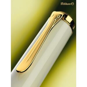 Pelican M400 Fountain Pen, F Fine Point, White Tortoise Souverane