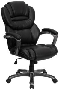 flash furniture stella high back black leathersoft executive swivel ergonomic office chair with arms