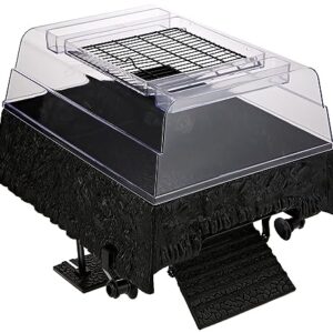 PENN-PLAX Reptology Turtle Topper – Above Tank Basking Platform That Safely Mounts to Standard Size Tanks Including 10g, 20L, 20H, 29g, up to 55 Gallons and 13” Wide – Black Color