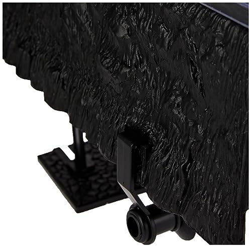 PENN-PLAX Reptology Turtle Topper – Above Tank Basking Platform That Safely Mounts to Standard Size Tanks Including 10g, 20L, 20H, 29g, up to 55 Gallons and 13” Wide – Black Color