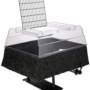 PENN-PLAX Reptology Turtle Topper – Above Tank Basking Platform That Safely Mounts to Standard Size Tanks Including 10g, 20L, 20H, 29g, up to 55 Gallons and 13” Wide – Black Color