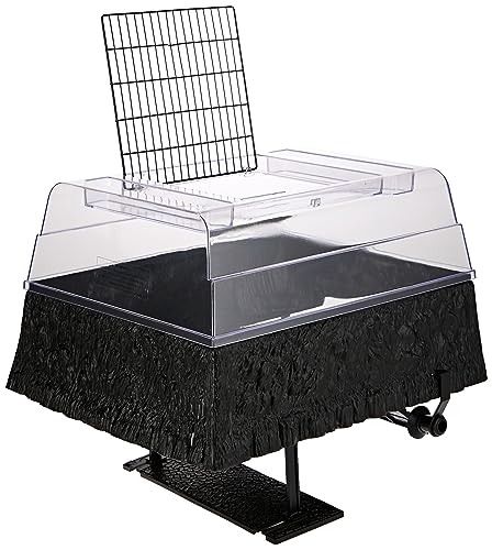 PENN-PLAX Reptology Turtle Topper – Above Tank Basking Platform That Safely Mounts to Standard Size Tanks Including 10g, 20L, 20H, 29g, up to 55 Gallons and 13” Wide – Black Color