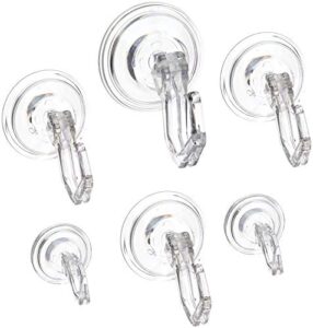 idesign hooks, set of 6, clear, 6 count