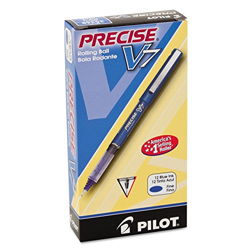 Precise® V7 Rolling Ball Pen, Fine Point, Blue Ink, Box Of 12 (35349)