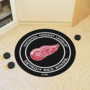 FANMATS - 10271 NHL Detroit Red Wings Nylon Face Hockey Puck Rug 27" diameter