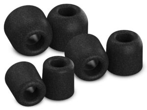comply foam 400 series replacement ear tips for bose quiet comfort 20, sennheiser ie 300, campfire audio, 7hertz, nuraloop & more | ultimate comfort | unshakeable fit|no techdefender | assorted s/m/l, 3 pairs