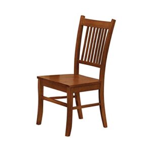 coaster home furnishings marbrisa slat back side chairs sienna brown (set of 2) 100622