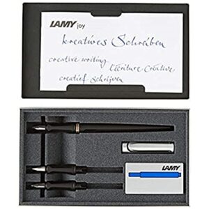lamy l11set calligraphy set, joy, silver black clip, 0.04, 0.06, 0.07 inches (1.1, 1.5, 1.9 mm), genuine import