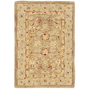 safavieh anatolia collection accent rug - 2' x 3', tan & ivory, handmade traditional oriental wool, ideal for high traffic areas in entryway, living room, bedroom (an522b)
