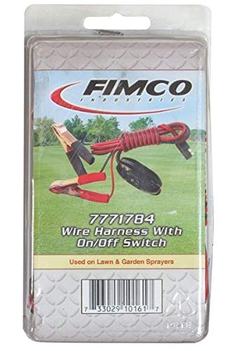 Fimco 7771784 Wire Harness with On/Off Switch, 8-Feet Lead Wire with Alligator Clips, Use On Lawn and Garden 12V Sprayers, 3-5/8" x 6-5/8"