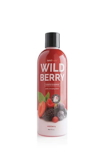 Bark2Basics Wild Berry Dog Shampoo, 16 oz - Naturally Derived, Unique Herbal Blend, For Dry Itchy Skin, Gentle, Moisturizing