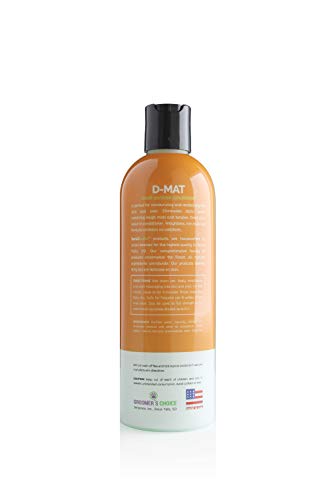 Bark2Basics d-Mat Dog Conditioner, 16 oz - Natural, Multi-Purpose, Eliminates Static, No Additives, Dematting, Aids in DeShedding