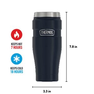 THERMOS Stainless King Vacuum-Insulated Travel Tumbler, 16 Ounce, Midnight Blue