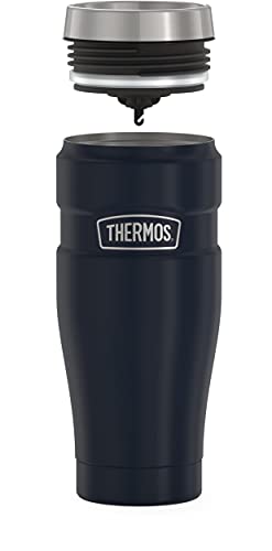 THERMOS Stainless King Vacuum-Insulated Travel Tumbler, 16 Ounce, Midnight Blue