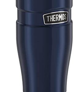 THERMOS Stainless King Vacuum-Insulated Travel Tumbler, 16 Ounce, Midnight Blue