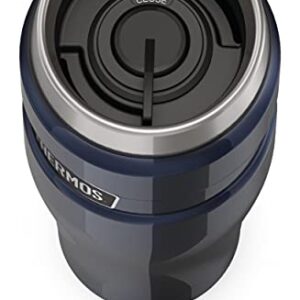 THERMOS Stainless King Vacuum-Insulated Travel Tumbler, 16 Ounce, Midnight Blue