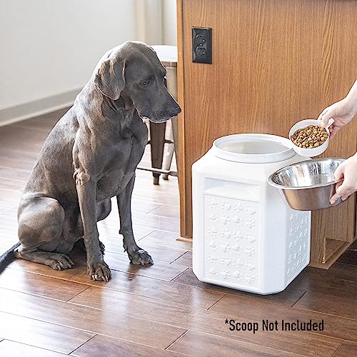 Gamma2 Vittles Vault Dog Food Storage Container, Up To 35 Pounds Dry Pet Food Storage,Off-white