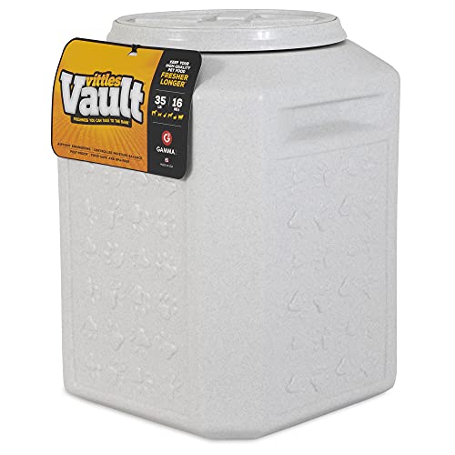 Gamma2 Vittles Vault Dog Food Storage Container, Up To 35 Pounds Dry Pet Food Storage,Off-white