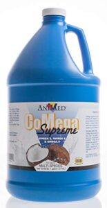 animed comega supreme, 1 gallon, balanced essential fatty acid coat supplement for horses