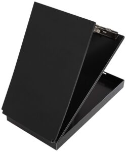 saunders black recycled aluminum citation holder – eco-friendly office supply, corrosion resistant, lightweight clipboard. stationery supplies