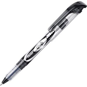 pentel 24/7 roller ball pen medium line, black ink, box of 12 (bld97-a)