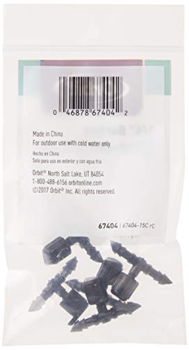 Orbit 67404 1/4" Barb Drip Irrigation Drip Manual Shut-Off Valve Coupling, 5-Pack