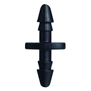 Orbit 67402 1/4" Barb Drip Irrigation, Drip Coupling, 25-Pack, Black