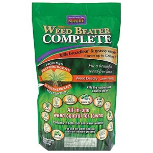 bonide prozone weed beater complete, 10 lb. ready-to-use lawn friendly all-in-one weed control for cool & warm weather