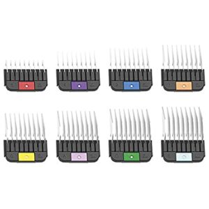 wahl professional animal stainless steel attachment guide comb set for detachable blade pet, dog, cat, and horse clippers (3390-100)