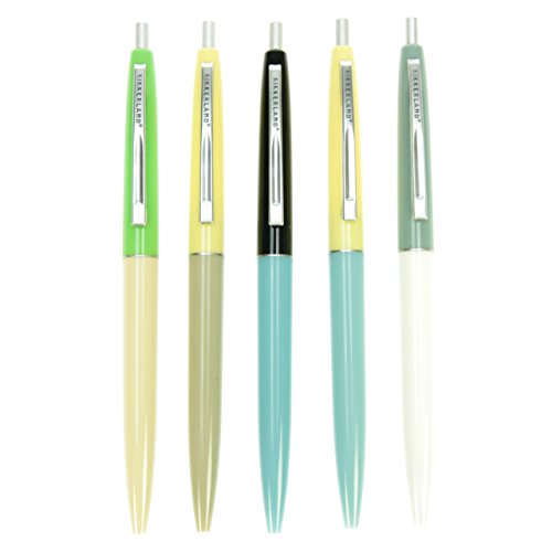 Kikkerland Retro Pens, Set of 5, Multi (4308-A)