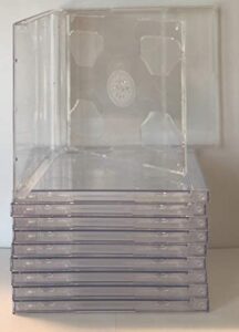 10 standard clear double cd jewel case