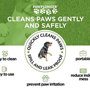 Paw Plunger - The Muddy Paw Cleaner for Dogs - Saves Carpet, Furniture, Bedding, Cars from Dirty Paw Prints - Use This Dog Paw Washer After Walks - Soft Bristles and Handle - Large, Black