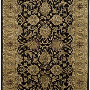 SAFAVIEH Classic Collection 6' x 9' Black / Gold CL252A Handmade Traditional Oriental Premium Wool Area Rug