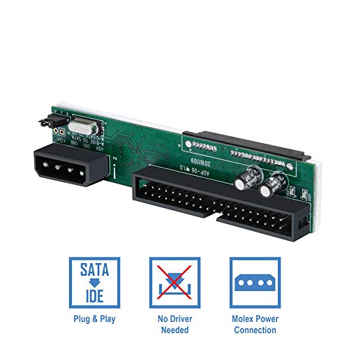 Kingwin SSD/SATA to IDE Bridge Board Adapter, Convert All SATA Devices Easily to IDE. Support 2.5 Inch, 3.5 Inch HDD, & Compatible w/ SATA I/II/III Hard Drives