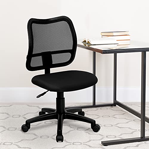 Flash Furniture Alber Mid-Back Black Mesh Swivel Task Office Chair