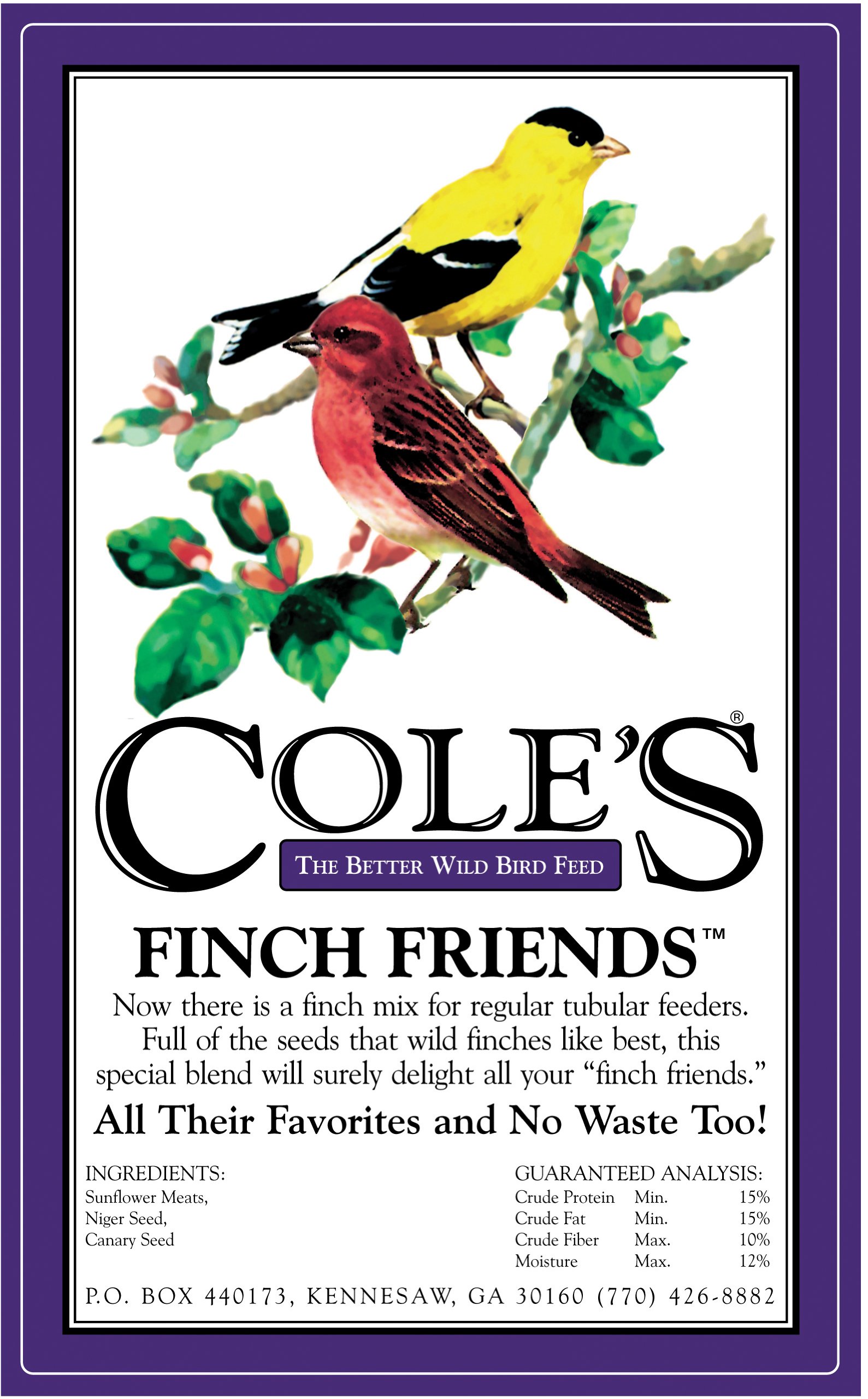 Cole's FF20 Finch Friends Bird Seed, 20-Pound