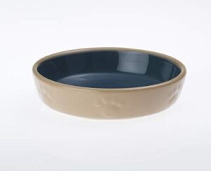 petrageous designs lucy's little paws, 5" pet bowl, blue & green assorted