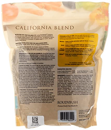 Roudybush California Blend Bird Food, Small, 44-Ounce