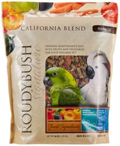 roudybush california blend bird food, medium, 44-ounce