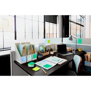 Post-it Super Sticky Pop-up Notes, 3x3 in, 10 Pads, 2x the Sticking Power, Bora Bora Collection, Cool Colors (Green, Light Blue, Blue, Mint, Green), Recyclable (R330-10SST)