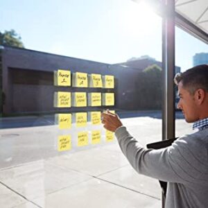 Post-it Super Sticky Notes, 3x3 in, 10 Pads, 2x the Sticking Power, Canary Yellow, Recyclable (654-10SSCY)