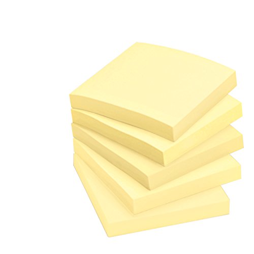 Post-it Super Sticky Notes, 3x3 in, 10 Pads, 2x the Sticking Power, Canary Yellow, Recyclable (654-10SSCY)