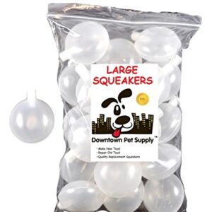 Downtown Pet Supply - Squeakers for Dog Toys - Dog Toy Large Replacement Squeakers - Repair Squeaky Dog Toys, Cat Toys or Baby Toys - Great for Arts & Crafts - 2" Diameter - Large - 20 Pack