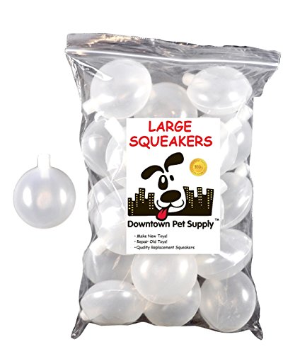 Downtown Pet Supply - Squeakers for Dog Toys - Dog Toy Large Replacement Squeakers - Repair Squeaky Dog Toys, Cat Toys or Baby Toys - Great for Arts & Crafts - 2" Diameter - Large - 20 Pack