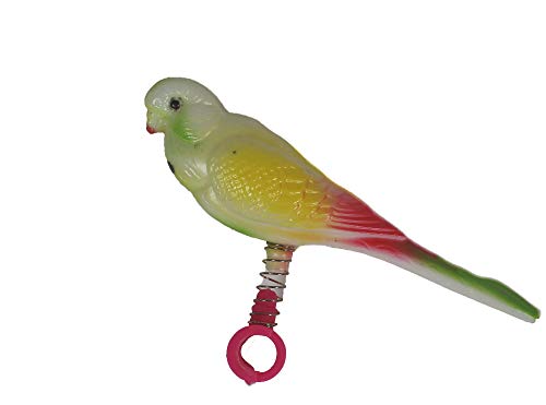 Penn-Plax (BA509 Acrylic Bird Figure, Small Size on Spring | Easily attaches to cage | Give Your Bird a New Friend