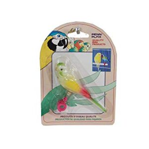 Penn-Plax (BA509 Acrylic Bird Figure, Small Size on Spring | Easily attaches to cage | Give Your Bird a New Friend