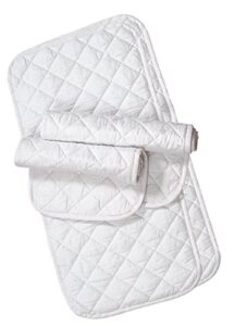 weaver leather quilted leg wraps, white