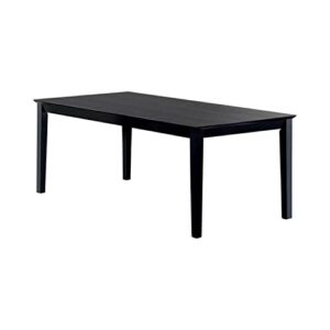 coaster home furnishings louise rectangular dining table with 18-inch leaf black (101561)