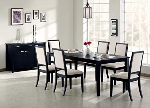 Coaster Home Furnishings Louise Rectangular Dining Table with 18-inch Leaf Black (101561)