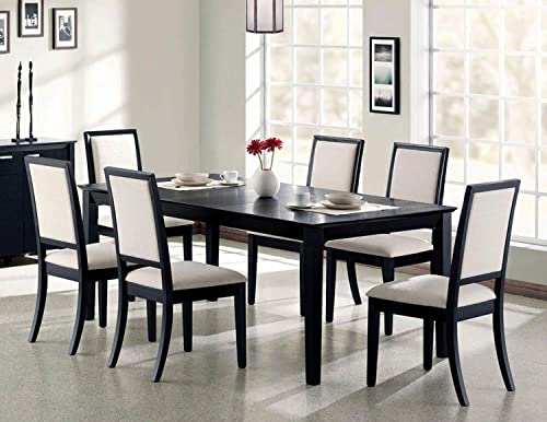 Coaster Home Furnishings Louise Rectangular Dining Table with 18-inch Leaf Black (101561)